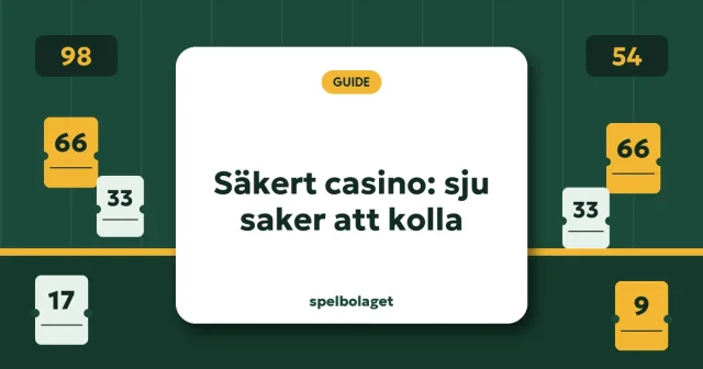 Säkert casino: sju saker att kolla