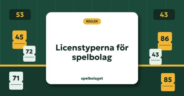 Licenstyperna för spelbolag