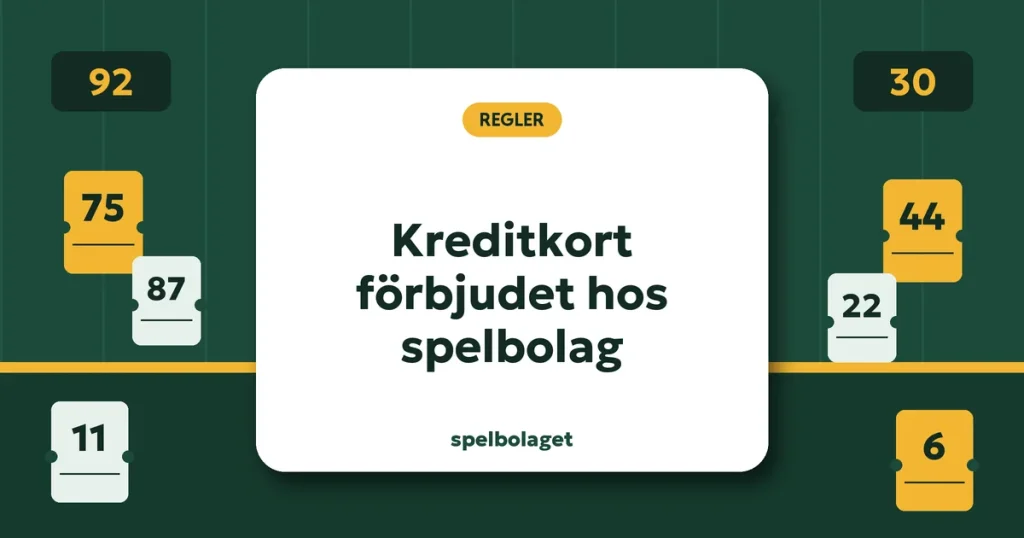 Kreditkort förbjudet hos spelbolag