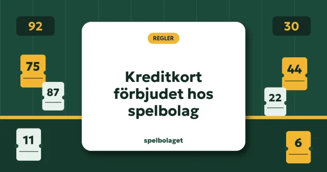 Kreditkort förbjudet hos spelbolag